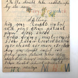 Mary Broucher's Early 20th C. School Notebook with Poetic Lessons and Juxtapositions