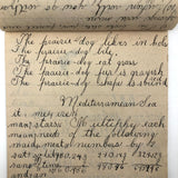 Mary Broucher's Early 20th C. School Notebook with Poetic Lessons and Juxtapositions