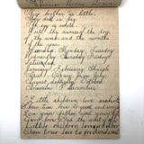 Mary Broucher's Early 20th C. School Notebook with Poetic Lessons and Juxtapositions