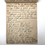 Mary Broucher's Early 20th C. School Notebook with Poetic Lessons and Juxtapositions