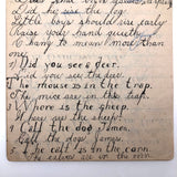 Mary Broucher's Early 20th C. School Notebook with Poetic Lessons and Juxtapositions