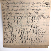 Mary Broucher's Early 20th C. School Notebook with Poetic Lessons and Juxtapositions