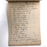 Mary Broucher's Early 20th C. School Notebook with Poetic Lessons and Juxtapositions