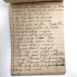 Mary Broucher's Early 20th C. School Notebook with Poetic Lessons and Juxtapositions