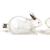 SOLD Pair of Light as Air Gilded Ear Glass Bunny Perfume Bottles