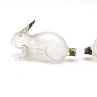 SOLD Pair of Light as Air Gilded Ear Glass Bunny Perfume Bottles