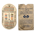 WW2 Double Sided Pocket Signal Disk with Semaphore and Morse Code