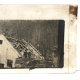 Putting the Roof On, Atmospheric 1914 Vermont RPPC