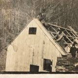 Putting the Roof On, Atmospheric 1914 Vermont RPPC