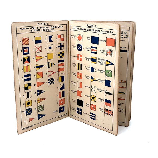 Beautiful 1937 Signal Flag and Semaphore Pocket Booklet (on Heavy Board)