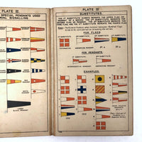 Beautiful 1937 Signal Flag and Semaphore Pocket Booklet (on Heavy Board)