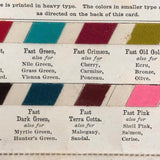 The Diamond Dyes 45 Color Sample Swatch Card, Wells, Richardson & Co Vermont, c. 1910s