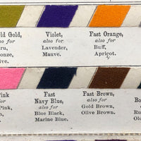 The Diamond Dyes 45 Color Sample Swatch Card, Wells, Richardson & Co Vermont, c. 1910s