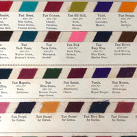 The Diamond Dyes 45 Color Sample Swatch Card, Wells, Richardson & Co Vermont, c. 1910s