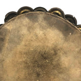 Beautiful Old Much Played Double Row Hide Tambourine with Painted Sides