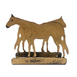 Golden Horses with Sweet Faces, Vintage Hand-painted Napkin/Letter Holder