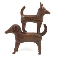 Handsome and Alert! Pair of Early-Mid 20th Century Articulated Dogs