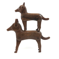 Handsome and Alert! Pair of Early-Mid 20th Century Articulated Dogs