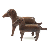 Handsome and Alert! Pair of Early-Mid 20th Century Articulated Dogs