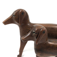 Handsome and Alert! Pair of Early-Mid 20th Century Articulated Dogs