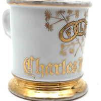 Charles Monroe's Odd Fellows Shaving Mug with Gold FLT Links