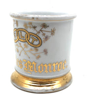 Charles Monroe's Odd Fellows Shaving Mug with Gold FLT Links