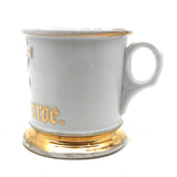 Charles Monroe's Odd Fellows Shaving Mug with Gold FLT Links