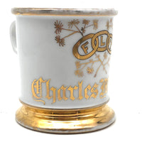 Charles Monroe's Odd Fellows Shaving Mug with Gold FLT Links