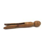 Little Old Carved Clothes Pin Man