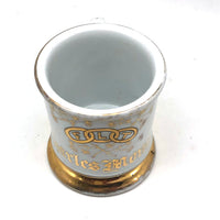 Charles Monroe's Odd Fellows Shaving Mug with Gold FLT Links