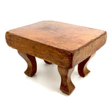 Fabulous Mid 19th C. Mustard Grain Painted Stool with Fancy Legs