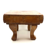 Fabulous Mid 19th C. Mustard Grain Painted Stool with Fancy Legs