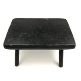 Handsome Antique Cricket Stool in Black Paint