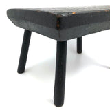 Handsome Antique Cricket Stool in Black Paint