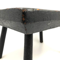 Handsome Antique Cricket Stool in Black Paint