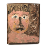 Painted Cigar Box with Wide Eyed Portrait