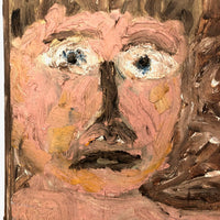 Painted Cigar Box with Wide Eyed Portrait