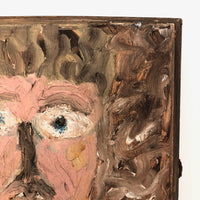 Painted Cigar Box with Wide Eyed Portrait