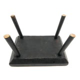 Handsome Antique Cricket Stool in Black Paint