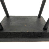 Handsome Antique Cricket Stool in Black Paint