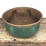 Sculptural Mid-Century Green Glazed Earthenware Studio Pottery Bowl