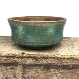 Sculptural Mid-Century Green Glazed Earthenware Studio Pottery Bowl