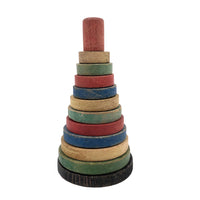 Beautifully Faded Old Colorful Wooden Stacking Toy