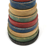 Beautifully Faded Old Colorful Wooden Stacking Toy