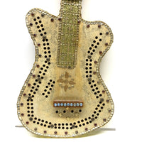 Ridiculous But Fantastic Almost Full Scale Folk Art Guitar Cribbage Board