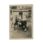 Thurston Creston Caton of Steelton, PA and His Dog, Antique Snapshot Photo