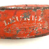 19th Century French Tole Painted Bait (Leurre) Box