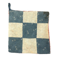 Very Sweet Old Calico Checkerboard Pot Holder