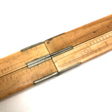 19th Century 24 Inch Double Fold Bone Ruler