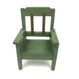 Sharp Looking C. 1920s German Green and Gold Miniature Chair